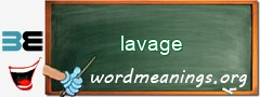 WordMeaning blackboard for lavage